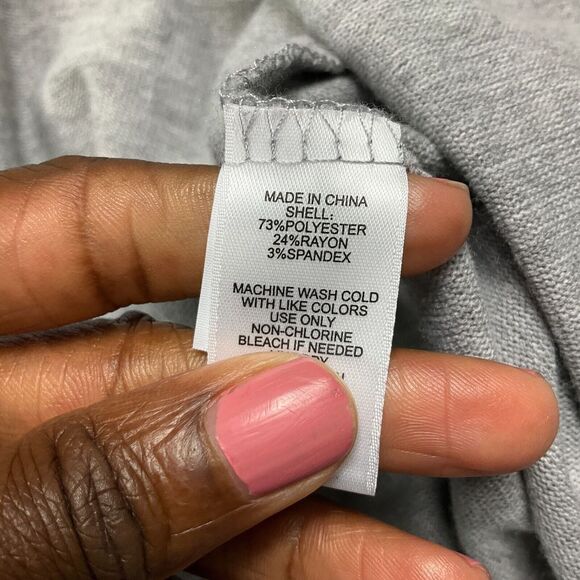 1.State Long Cardigan Gray Draped Front Long Sleeve Knit Sweater Plus Size 1X - Picture 8 of 10